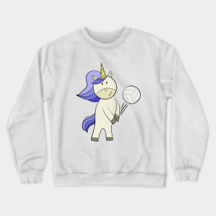 Unicorn playing volleyball Crewneck Sweatshirt